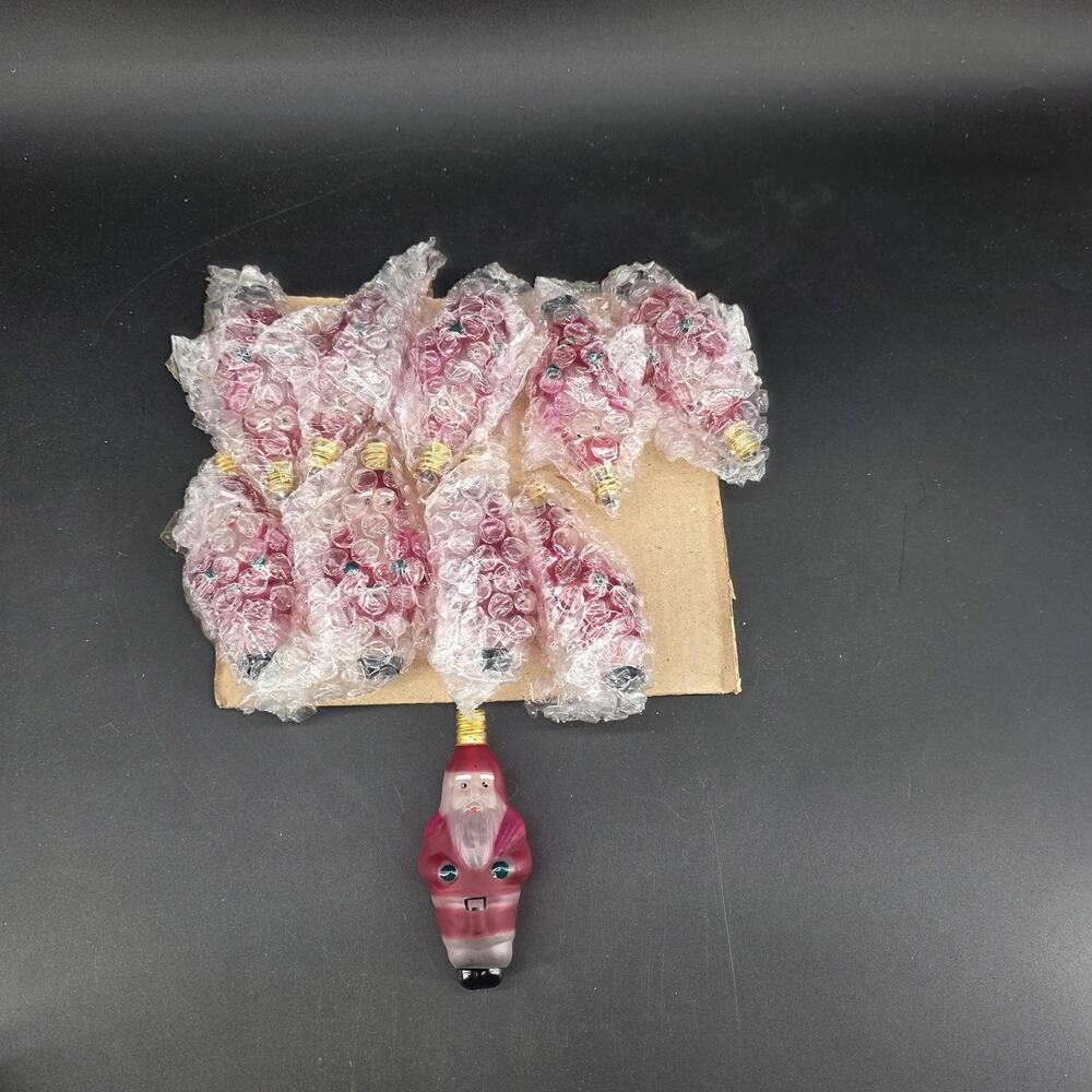 10x Vintage Santa Claus Christmas String Light Bulbs 120V 5W Replacement C7 E12